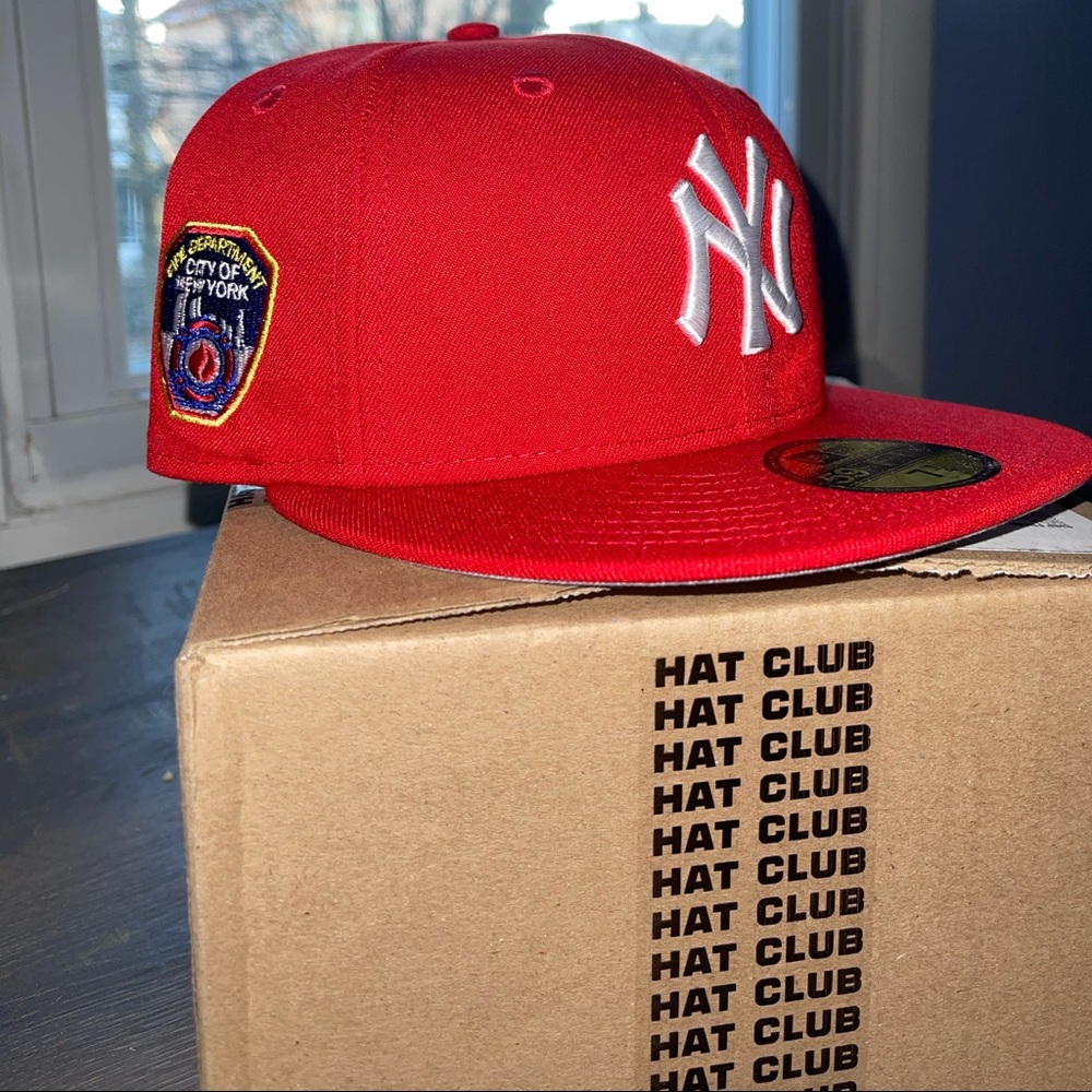 Yankees FDNY Red Fitted baseball cap